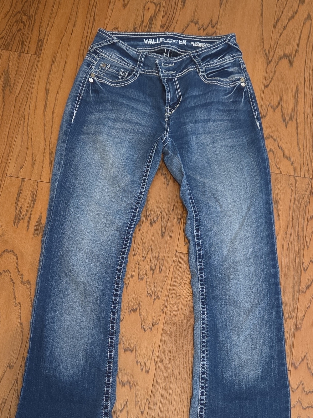 Wallflower Women's Dark Blue Boot-Cut Jeans